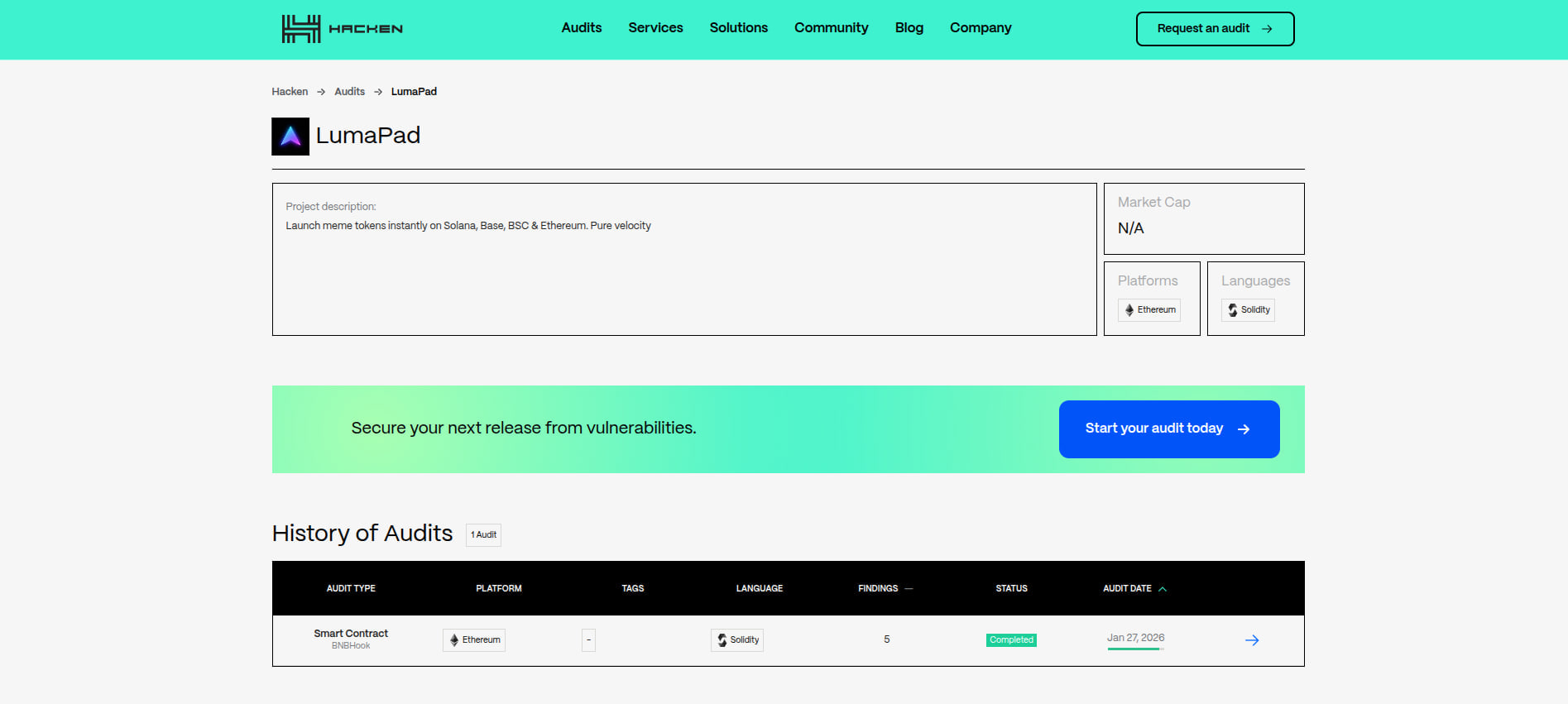 Hacken Audit Screenshot